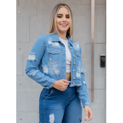 Chaqueta para mujer en jean de moda